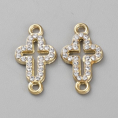 Alloy Pave Crystal Rhinestone Connector Charms FIND-WH20008-07-1