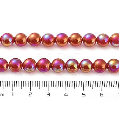 Electroplated Natural Red Agate Beads Strands G-Z038-B04-02AB-1