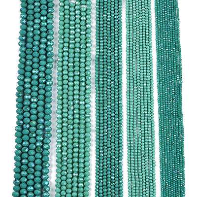 Electroplate Opaque Solid Color Glass Beads Strands EGLA-A044-P4mm-L31-1