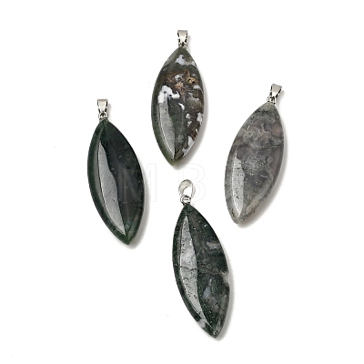 Natural Moss Agate Big Pendants G-F820-06E-1