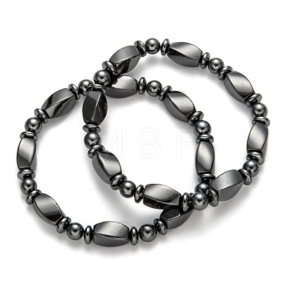 Non-Magnetic Synthetic Hematite Bracelets BJEW-E003-8-1