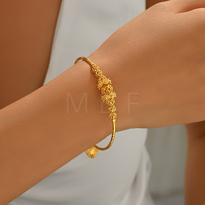 Adjustable Brass Round Beaded Bangles for Women MZ9202-1