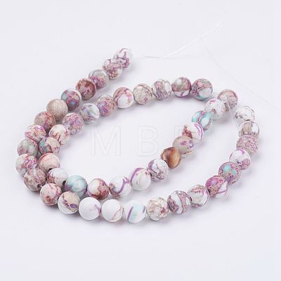 Natural Imperial Jasper Beads Strands X-G-E358-8m-01-1