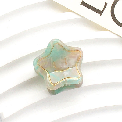 Cellulose Acetate(Resin) Star Hair Claw Clips OHAR-PW0003-030D-1