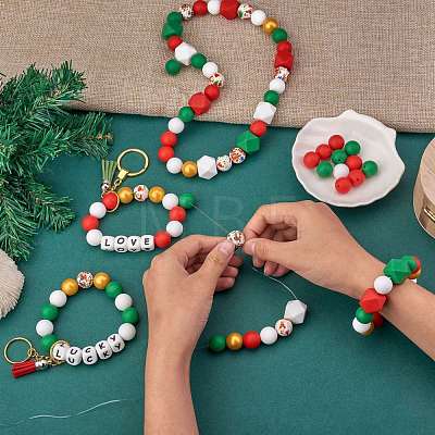101Pcs Christmas Silicone Beads JX289A-1
