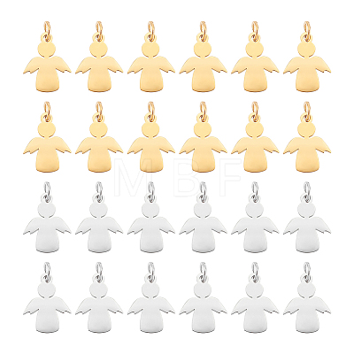 Unicraftale 12Pcs 2 Colors 201 Stainless Steel Pendants STAS-UN0053-68-1