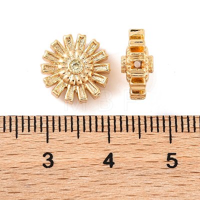 Brass Micro Pave Clear Cubic Zirconia Beads KK-S389-17G-1