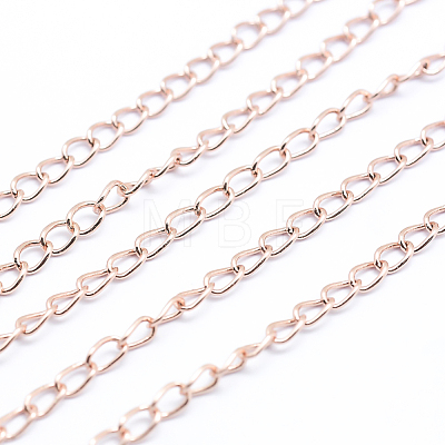 3.28 Feet Brass Twisted Chains Curb Chains X-CHC-L037-01RG-1