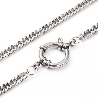 304 Stainless Steel Diamond Cut Chunky Curb Chains NJEW-JN03213-02-1
