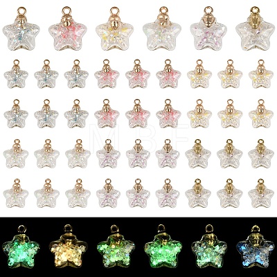 20Pcs Luminous Glass Pendants FIND-YW0009-11A-1