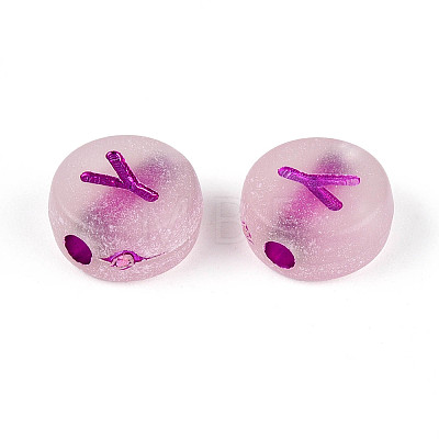 Luminous Frosted Acrylic Beads FACR-T008-02Y-1