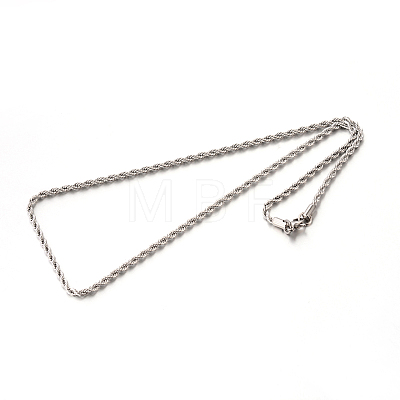 304 Stainless Steel Rope Chain Necklaces STAS-M174-009P-A-1