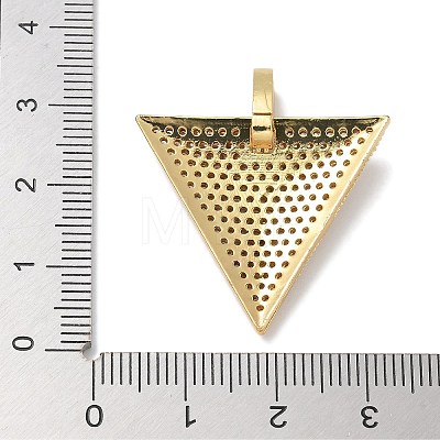 Rack Plating Brass Micro Pave Cubic Zirconia Pendants KK-L224-039G-1