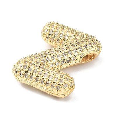 Rack Plating Brass Micro Pave Cubic Zirconia Pendants KK-Q790-01Z-G-1