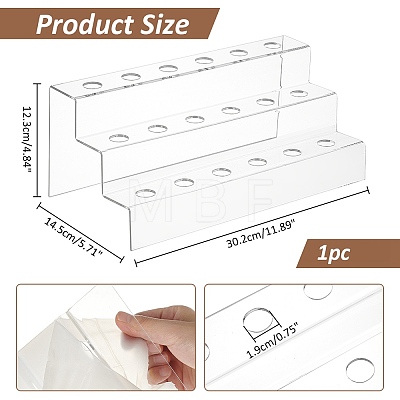 18-Hole 3-Tier Acrylic Display Stands ODIS-WH0329-62-1