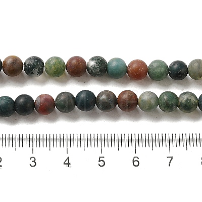 Natural Indian Agate Beads Strands G-Q462-6mm-08-1