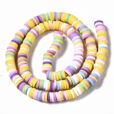 Handmade Polymer Clay Beads Strands CLAY-R089-6mm-139-1