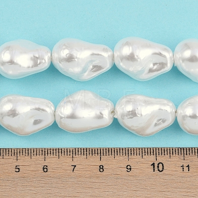 Electroplated Shell Pearl Beads Strands BSHE-M035-01A-05-1