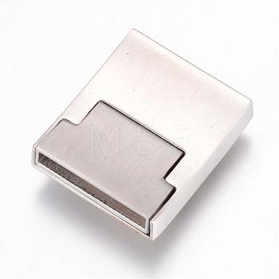 304 Stainless Steel Magnetic Clasps STAS-G071-40P-1