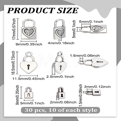 30Pcs 3 Styles Tibetan Style Alloy Charms TIBEP-LP0001-22-1