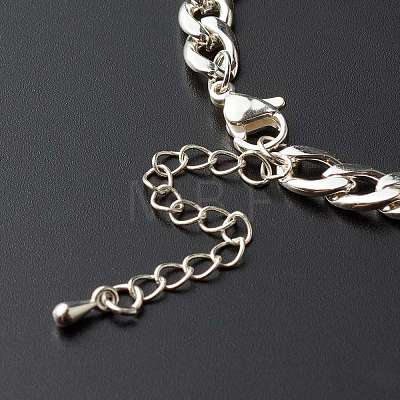 304 Stainless Steel Cuban Link Chain Bracelet AJEW-JB01014-1