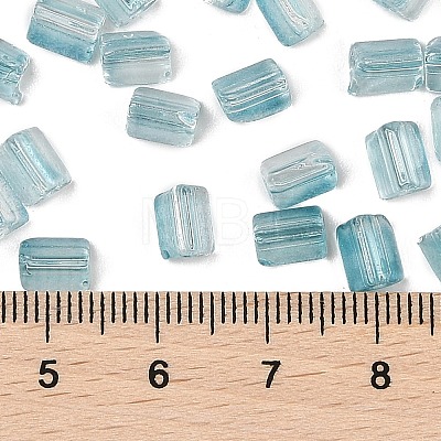 Transparent Spray Painted Glass Seed Beads SEED-L011-10A-09-1