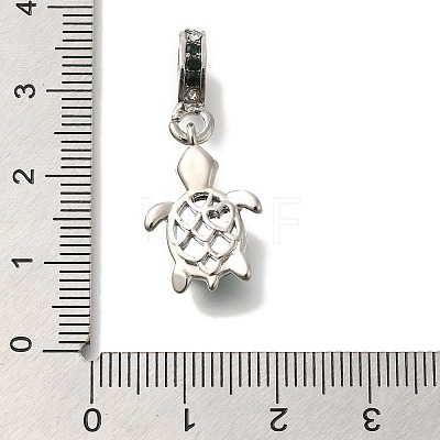 Rack Plating Alloy Rhinestone European Dangle Charms FIND-H005-45P-04-1