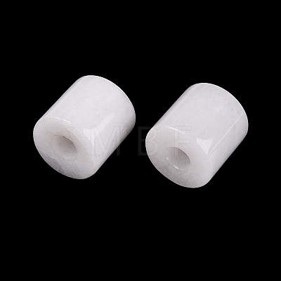 Natural White Jade European Beads G-P520-05W-1