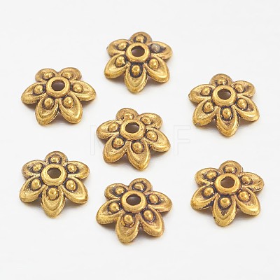 Tibetan Antique Golden Metal Caps LS-GLF0626Y-1