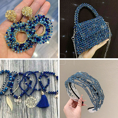 11 Strands 11 Styles Electroplate Glass Beads Strands EGLA-TA0003-05-1