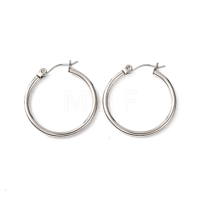 Non-Tarnish 304 Stainless Steel Hoop Earrings for Women EJEW-F339-02P-02-1