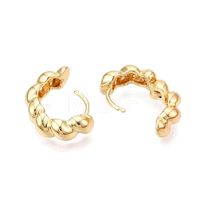 Ring Brass Hoop Earrings for Women EJEW-N054-60G-1