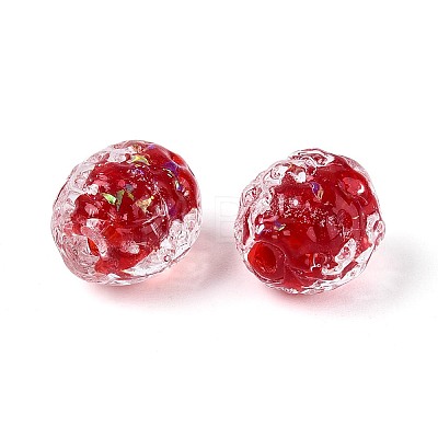 Handmade Foil Glass Beads FOIL-N029-10D-1