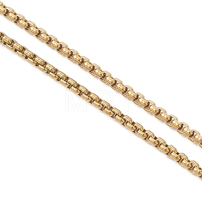 Adjustable Natural Pearl Rice Pendant 304 Stainless Steel Box Chain Lariat Necklaces NJEW-JN05948-1
