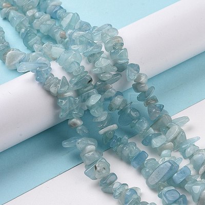 Natural Aquamarine Chips Beads Strands G-D0002-A02-1