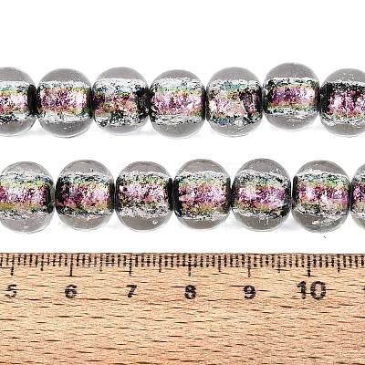 Handmade Foil Glass Beads Strands FOIL-Q002-01A-05-1