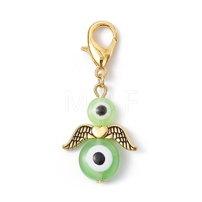 Ecil Eye Angel Resin Pendant Decorations HJEW-JM01514-1