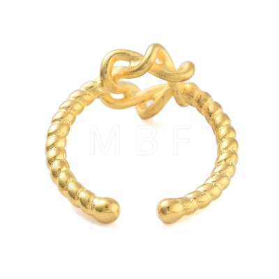 Matte Brass Star Open Cuff Rings for Women RJEW-L120-007G-1