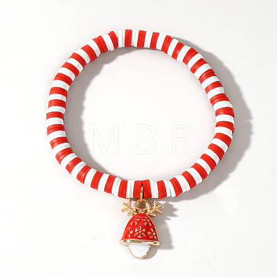 Christmas 304 Stainless Steel Enamel Charm Bracelets ZQ4442-14-1
