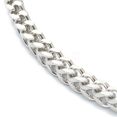 304 Stainless Steel Wheat Chain Necklaces NJEW-I245-08C-P-1