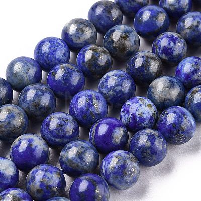 Natural Lapis Lazuli Beads Strands G-E483-17-10mm-1
