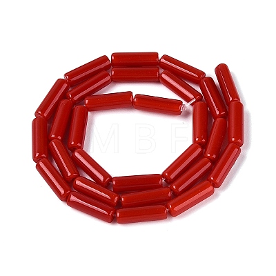 Opaque Solid Color Glass Beads Strands GLAA-N070-01A-CM-1