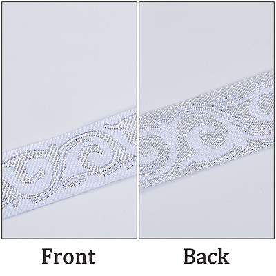Embroidery Polyester Ribbons OCOR-WH0077-98B-1