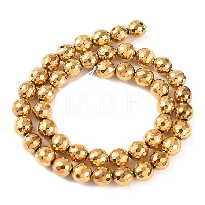 Electroplated Synthetic Non-magnetic Hematite Beads Strands G-H027-B01-05-1