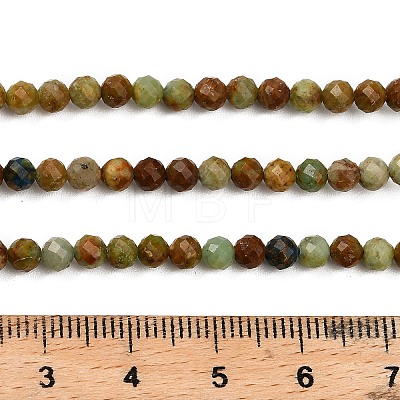 Natural Chrysocolla and Lapis Lazuli Beads Strands X-G-G278-B01-4mm-1