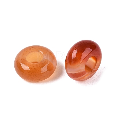 Natural Red Agate European European Beads G-Q602-04E-1
