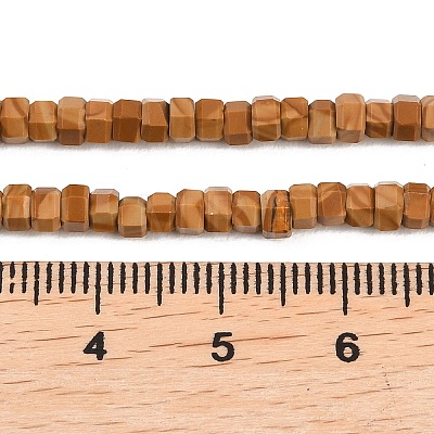 Natural Yellow Wood Lace Stone Wooden Jasper Beads Strands G-G345-C13-2x4mm-1