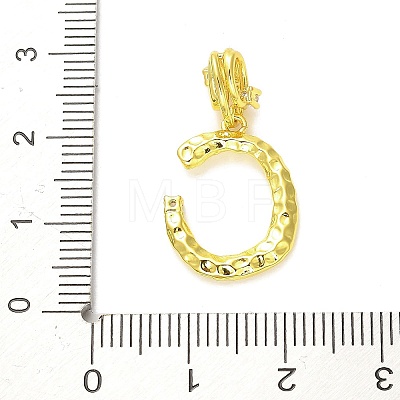 Rack Plating Brass Micro Pave Cubic Zirconia European Dangle Charms KK-L210-015G-C-1