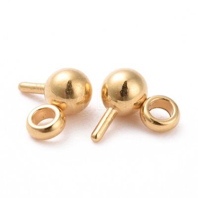 304 Stainless Steel Ball Stud Earring Post STAS-Z035-01A-G-1