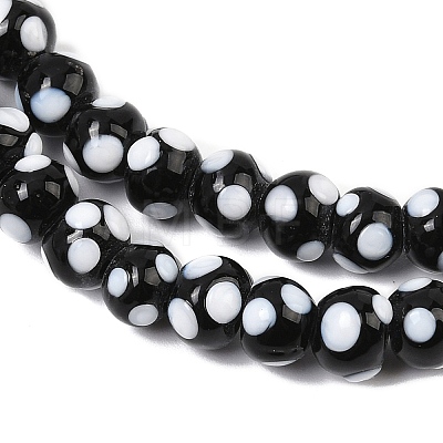Handmade Lampwork Beads LAMP-D002-6mm-01J-1